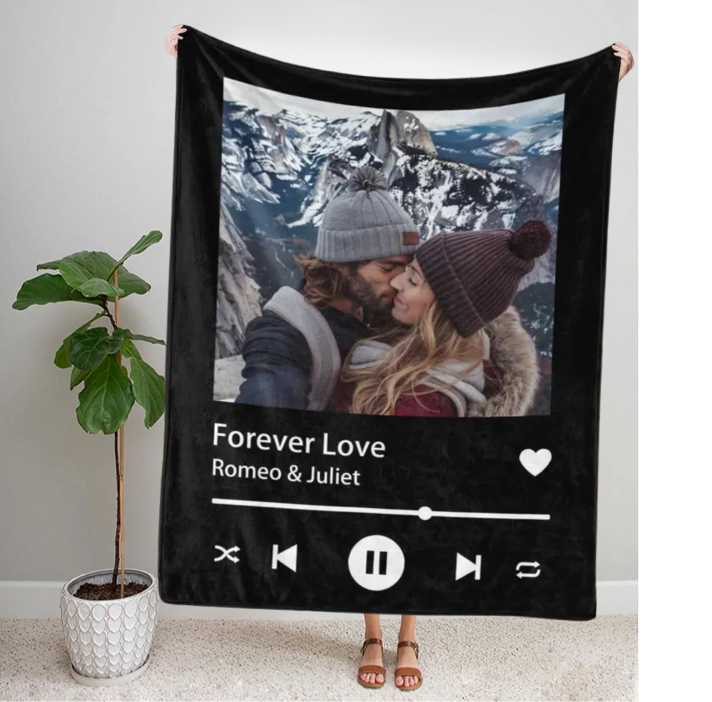 Kişiye Özel Bizim Şarkımız Battaniyesi