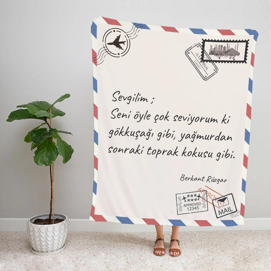 Kişiye Özel Mektup Battaniye 90427