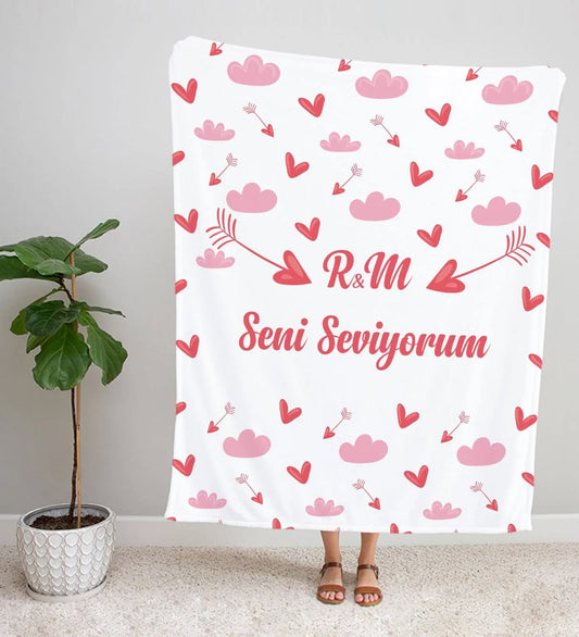 Kişiye Özel Harfli Notlu Battaniye