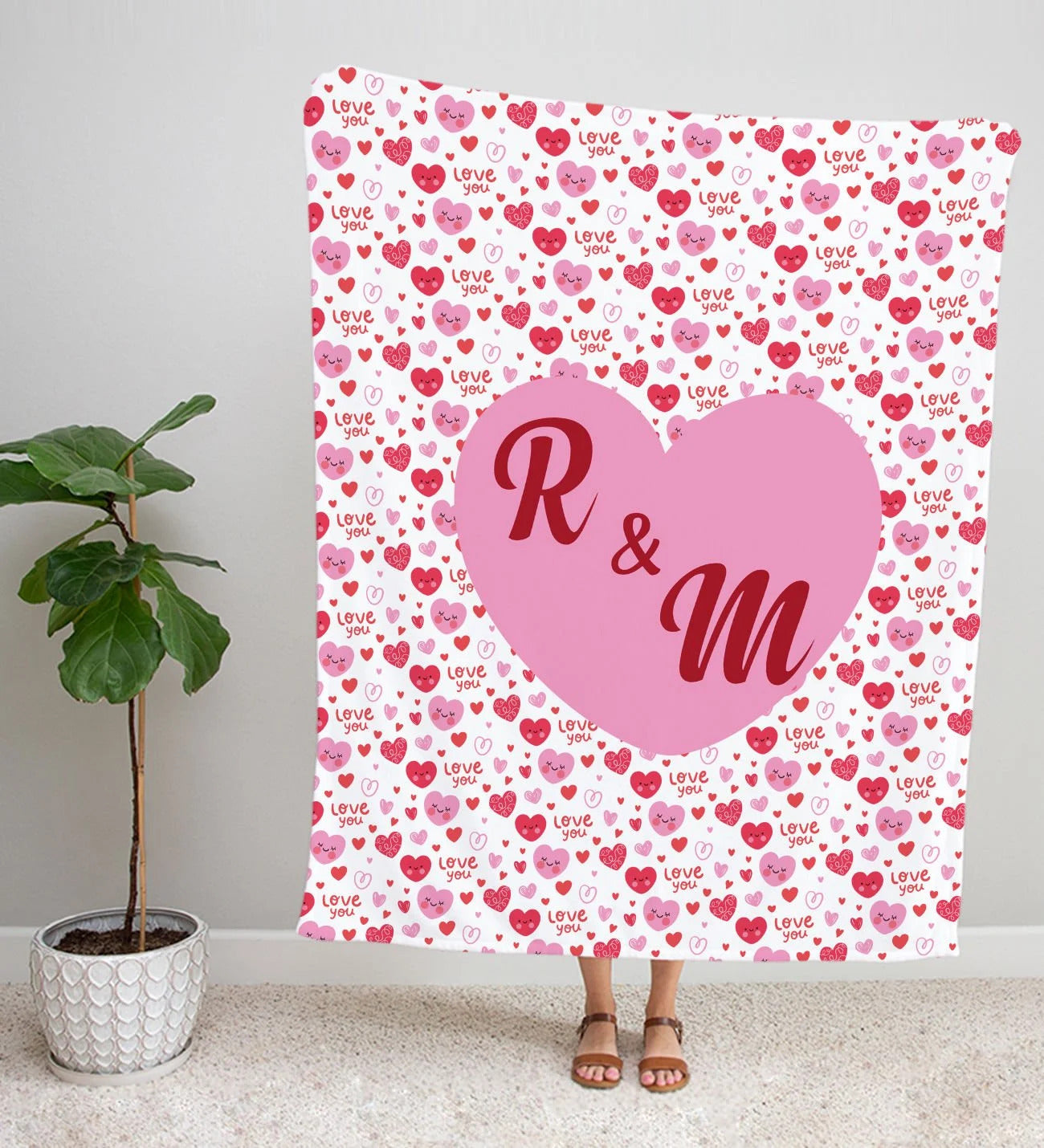 Kişiye Özel Baş Harfli Battaniye