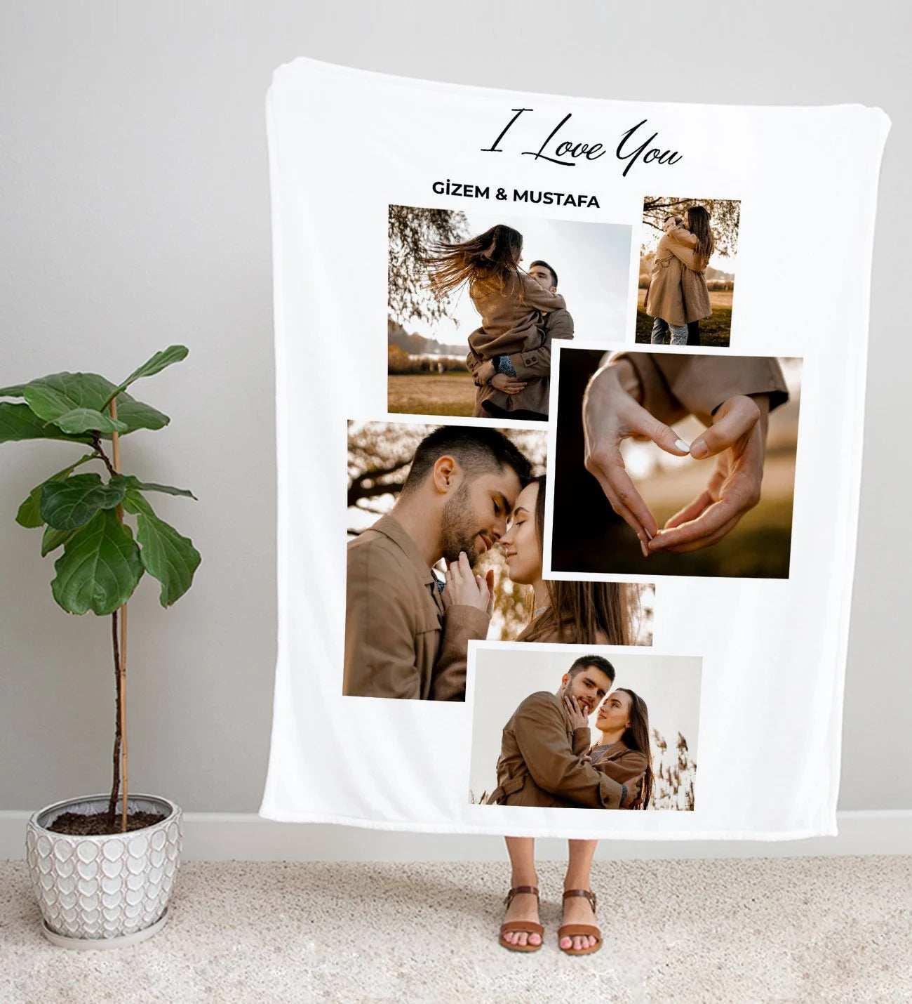 Kişiye Özel Notlu Kolaj Battaniye